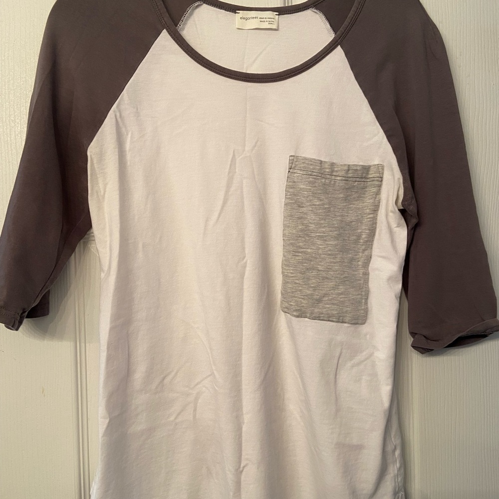 Elegentees baseball tee size small ethically made